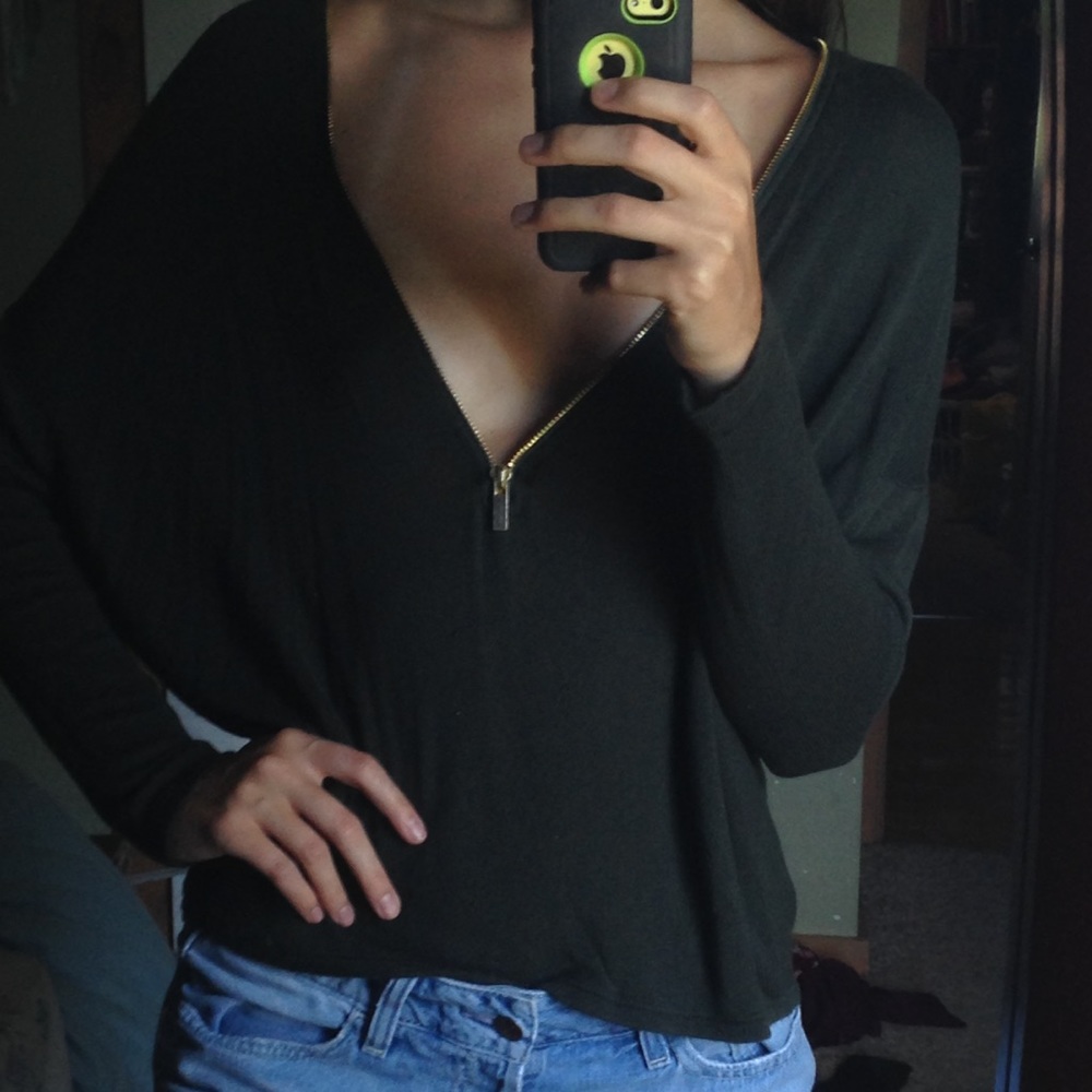 Comfy green blouse/long sleeve